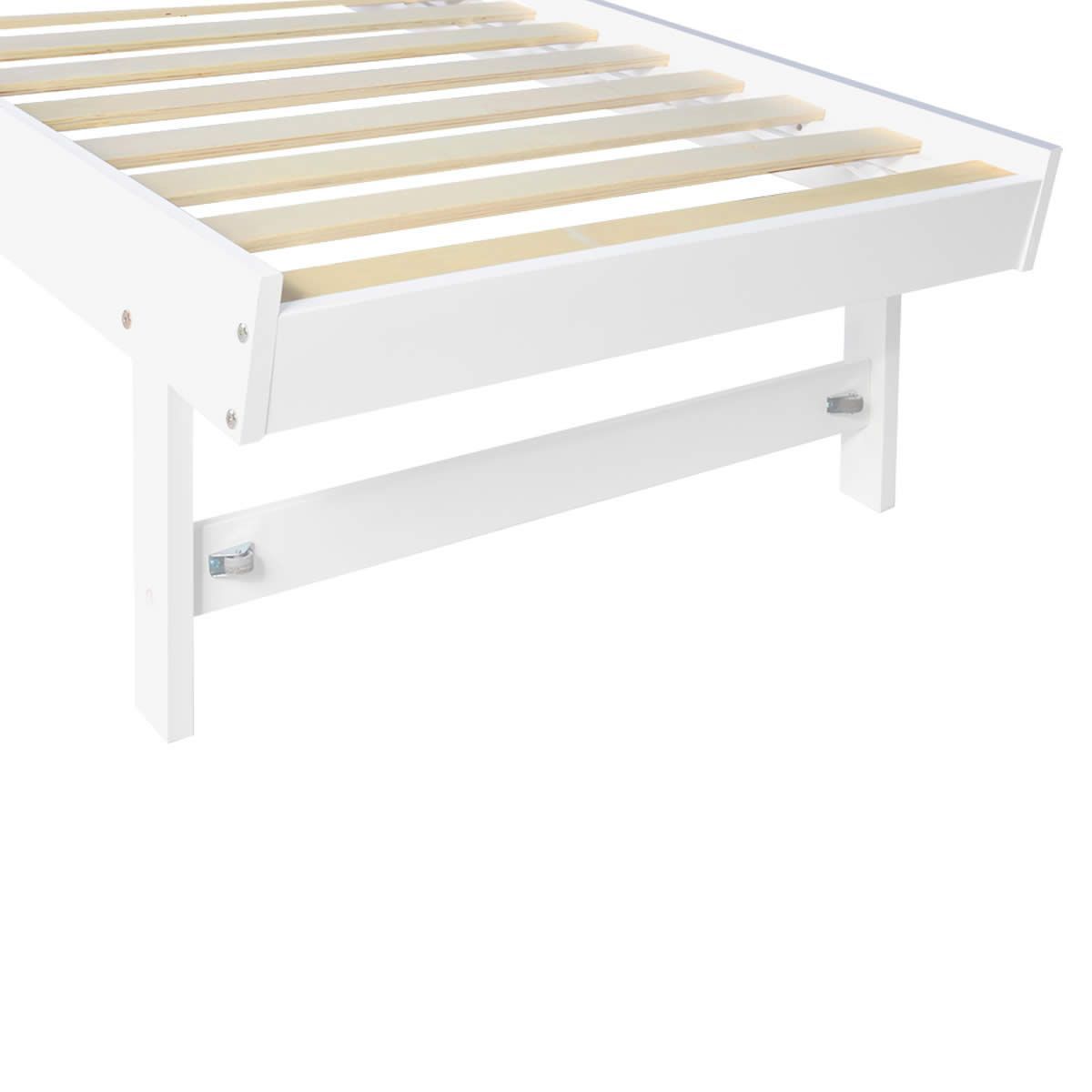 Wooden Sofa Bed Frame Single White Crazy Sales