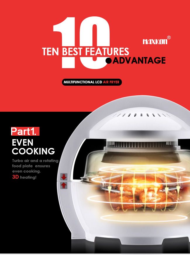 Maxkon UFO Designed MultiPurpose Healthy Air Fryer Oven Cooker Crazy