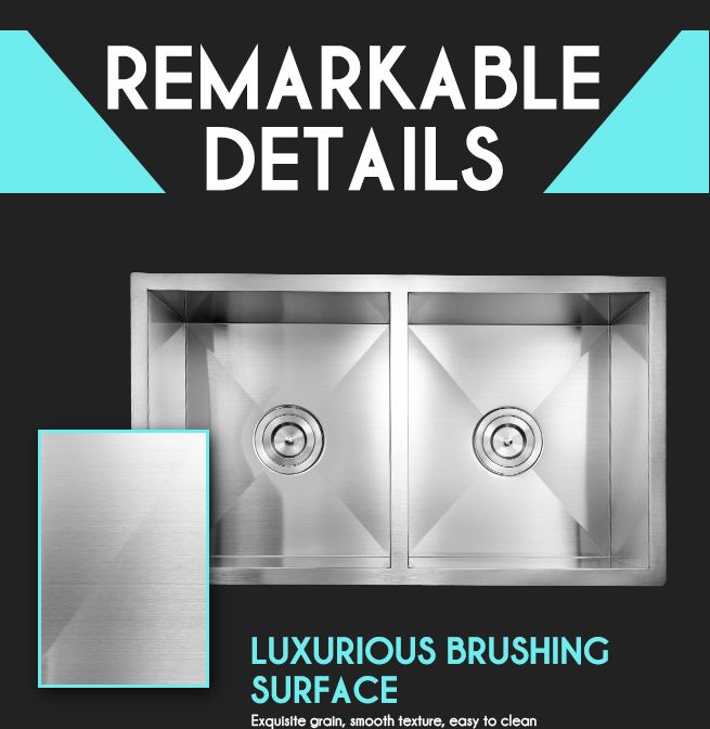 Premium Stainless Steel Kitchen Sink with 5 sound deadening pads to
