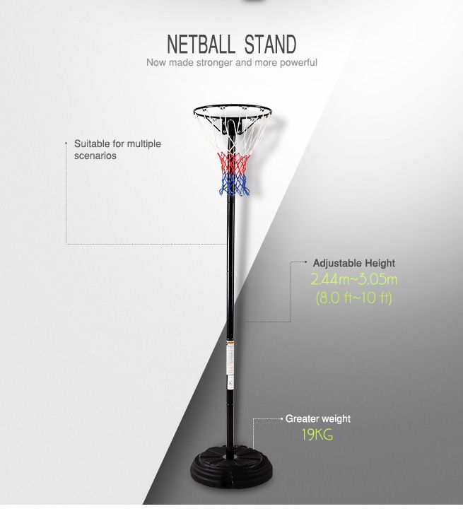 Netball Ring with Stand Portable Pole Height Adjustable with Class