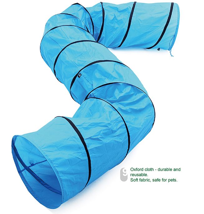 5.5M Portable Pet Dog Agility Training Exercise Tunnel Chute with Carry