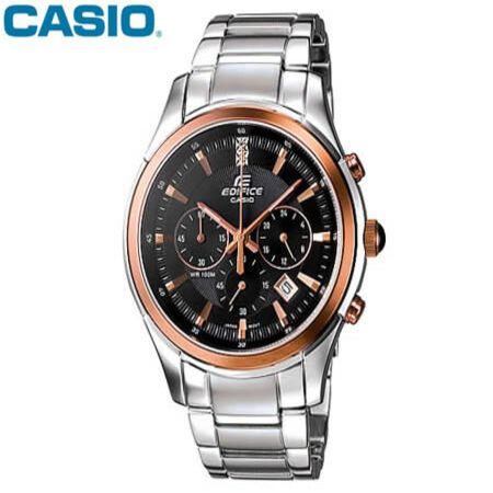 casio edifice rose gold black