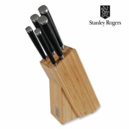 stanley rogers 6 piece knife block set