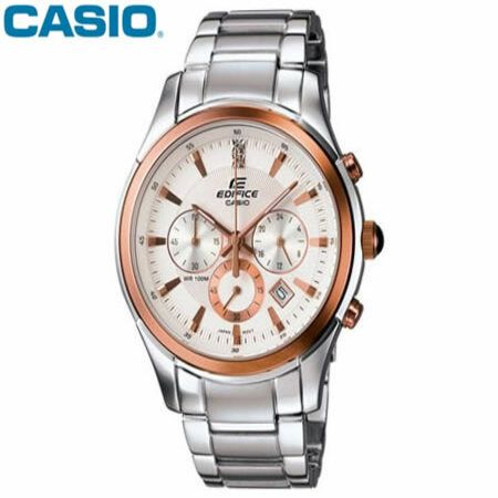 casio edifice chronograph rose gold