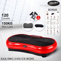 Genki Ultra Slim Vibration Fitness Machine Body Shaper Platform 2nd Gen - Red