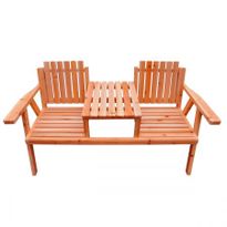 Garden Seat - Outdoor Wooden Park Bench with Table