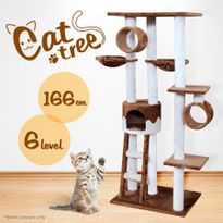Cat Tree Gym  Platform 170cm - Brown & White 6 Levels