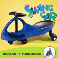 Swing Car Slider Kids Fun Ride On Toy with Foot Mat- Blue