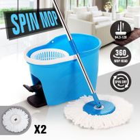 360 Degree Spin Mop & Spin Dry Bucket with 2 Mop Heads