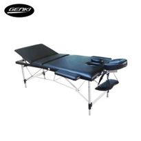 Genki Portable  Massage Table Bed - Foldable & Adjustable - Aluminium  - Black