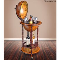 Antique Globe Bar Cabinet /Drink Trolley