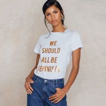 Haoduoyi Women "WE SHOULD ALL BE FEMINISTS" Slogen Print T-shirt