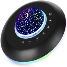 White Noise Machine Baby for Sleeping with Night Light| Starry| Ambient Light (Black)