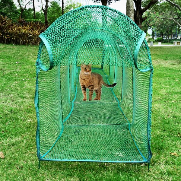 Cat Tunnel Outdoor House Pet Enclosure Rabbit Dog Agility Training Outside Foldable