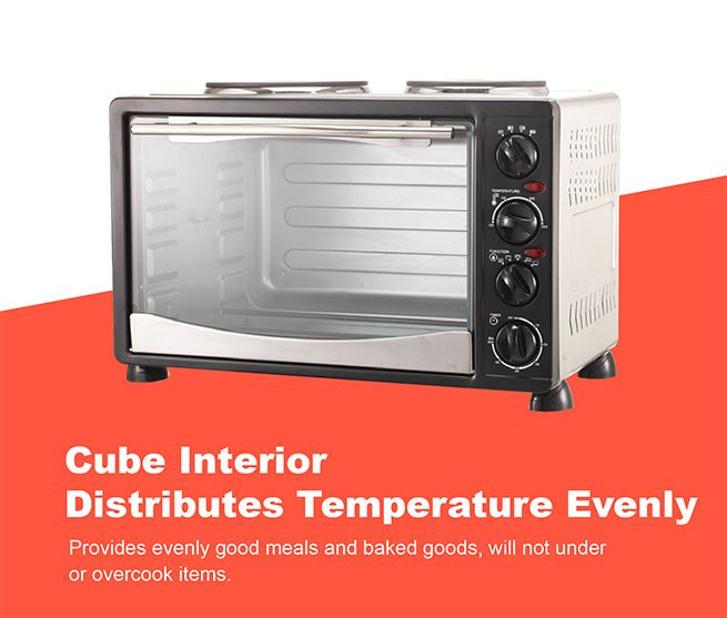 34L Electric Convection Oven with Twin Hot Plates & Rotisserie Crazy