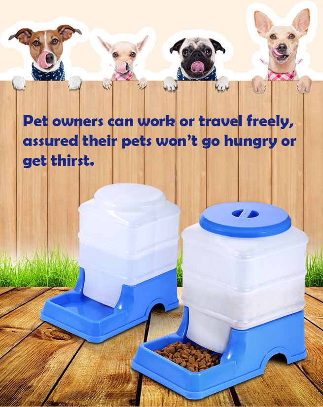 2 Auto Dog Cat Bird Rabbit Guinea Pigs Feeder & Water Dispenser Set