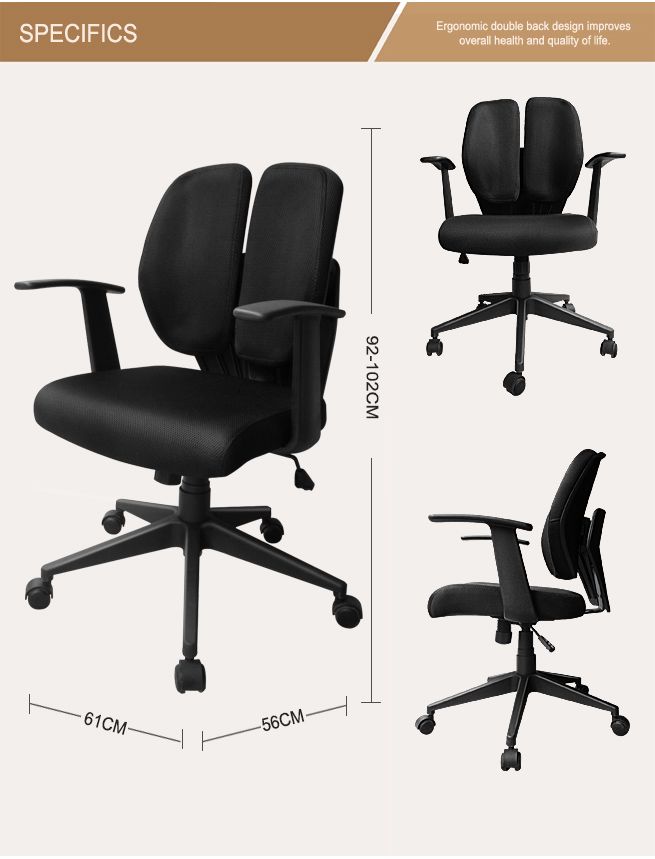 Ergonomic Split Back Chair without Headrest Crazy Sales