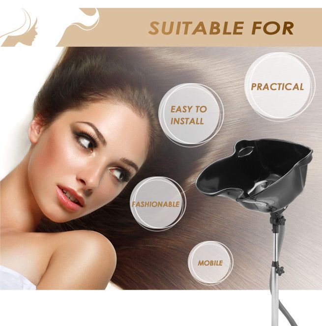 Large Mobile Portable Salon Hair Washing Basin High Gloss Crazy Sales