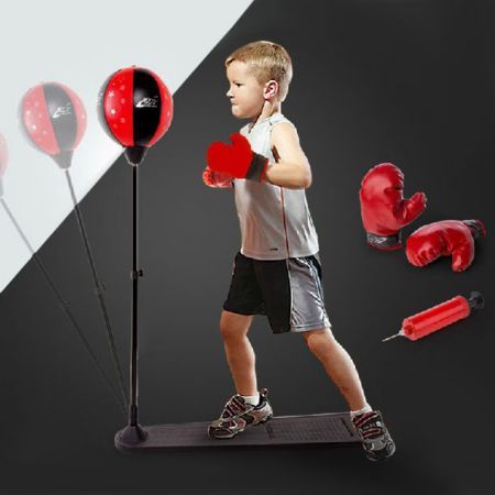 NEW Speed Ball Stand Punching Boxing Pouch Bag Glove Set Children Kids Toy Boy | Crazy Sales