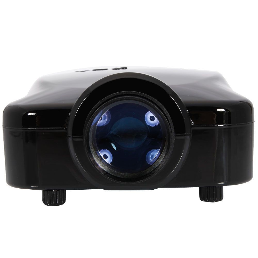 RD-706 1500 Lumens LED Projector with HDMI/Video/VGA/TV Support 720P/1080P - Black