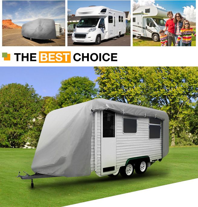 NEW 2022FT Waterproof Design Open Side RV Caravan Cover with Bag