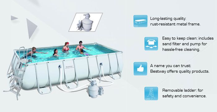 rectangular swimming pools with pump