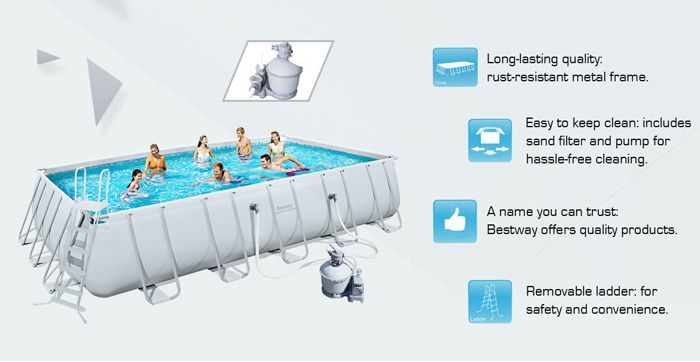 rectangular swimming pools with pump