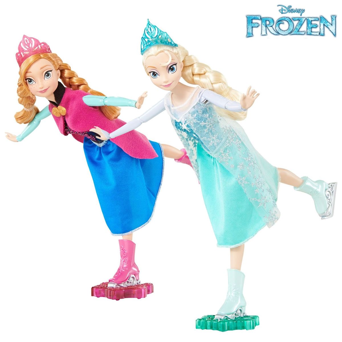 Disney Frozen Ice Skating Anna And Elsa Dolls