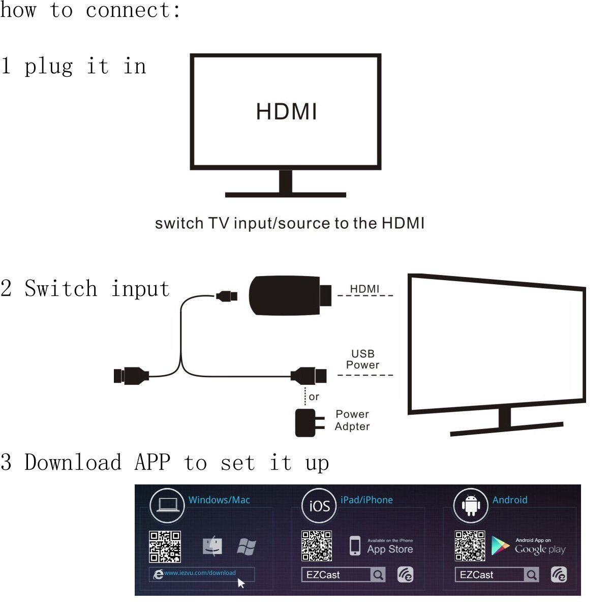 Tronsmart T1000 Mirror2TV Wireless Display HDMI Adapter Dongle Miracast AirPlay