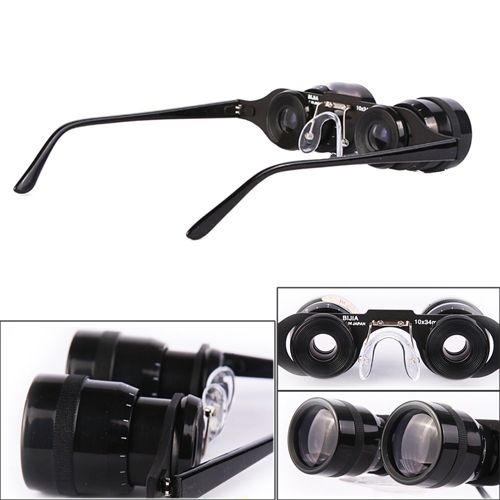 New BIJIA Ultralight 10x34 10 times Glasses Style Focus Binocular Telescope Binoculars for Hunting Fishing