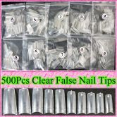 500pcs Clear Nail Tips