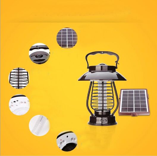 Outdoor Solar Powered 16-LED Garden Yard Pest Insect Mosquito Killer Lamp