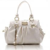 Women PU Faux Leather Hobo Clutch Purse Handbag Shoulder Totes Bag White