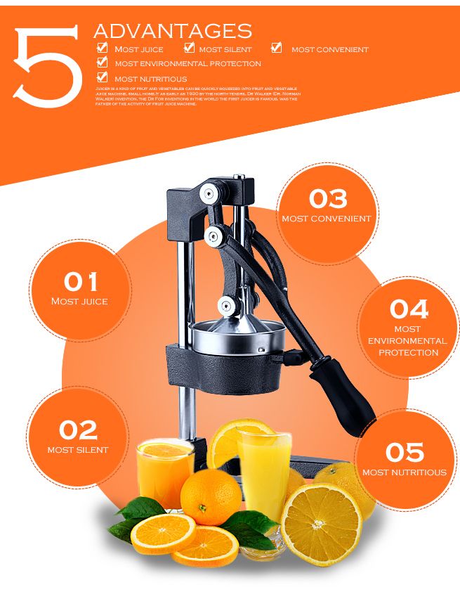Manual Press Fruit Juice Extractor BestDeals.co.nz
