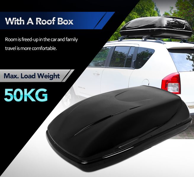 360L Car Roof Storage Pod Vehicle Rooftop Luggage Rack Storage Box