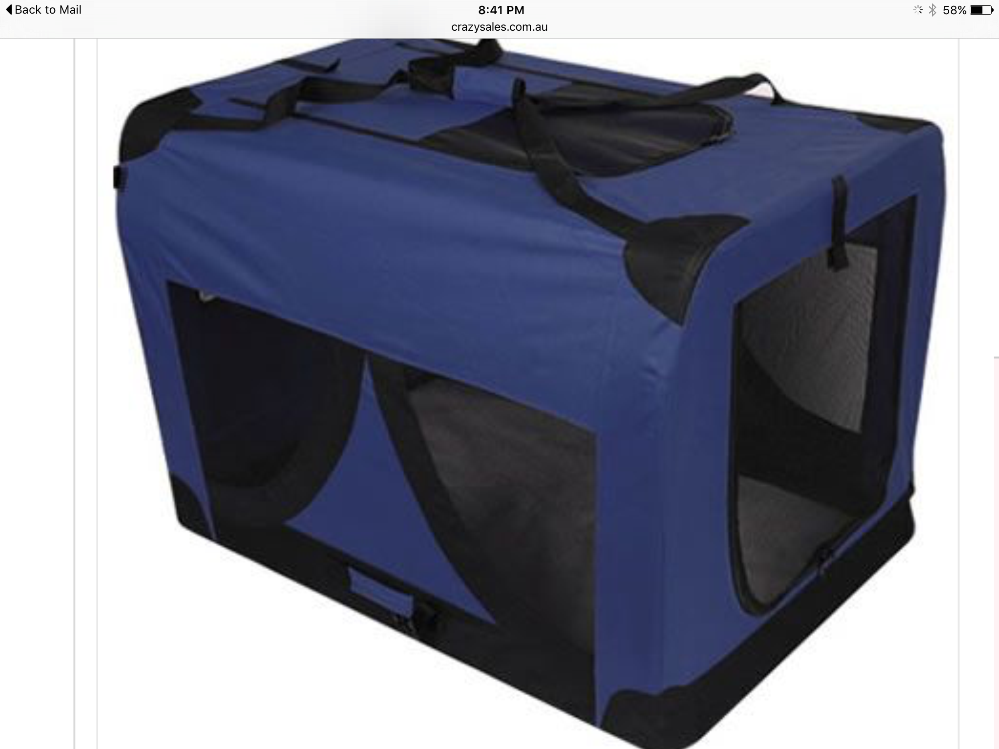 Extra Large Portable Soft Pet Dog Crate Cage Kennel Blue Crazy Sales