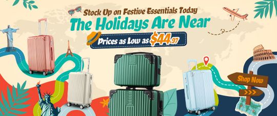 Big Price Cut | Get Ready to Roll with Suitcases Starting at $44.97