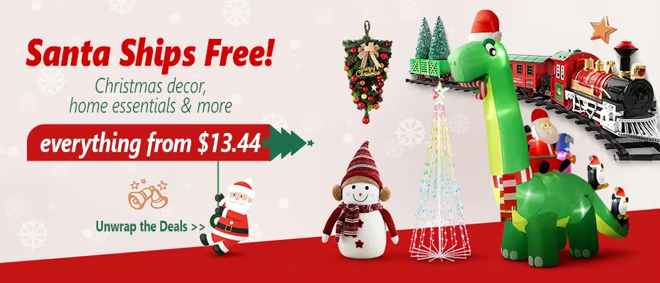 Santa Ships Free | Christmas decor, home essentials & more — all from $13.44.