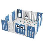 18 Panels Shape Adjustable Baby Playpen Fence Gate Enclosure W/Safety Lock Eco Friendly-63Cm Height