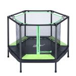 Genki Trampoline Rebounder Kid Rebounding Safety Net Indoor Outdoor Jumping Mat Handle