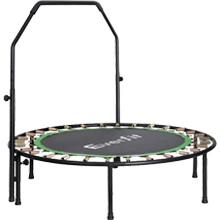 Everfit 48inch Round Trampoline Kids Exercise Fitness Adjustable Handrail Green