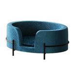 i.Pet Pet Bed Dog Sofa Lounge Cat Calming Couch Raised Blue
