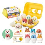 (animals)Easter Egg Toys for Boys Girls Kids,Toddler Easter Basket Stuffers Prefilled Easter Eggs with Toys Inside Filled Infant Montessori Toys Gift
