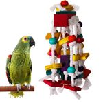 Bird Chewing Toy Parrot Cage Wooden Toys for Parrots and Small Medium Birds