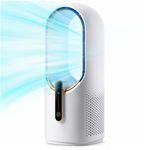Portable Bladeless Fan 11.8 inch  Cooling Fan with 3 Speeds Quiet Table Fans For Home, Bedroom, Office(White)