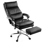 Executive Office Chair Ergonomic Reclining PU Leather Computer Seat w/Footrest