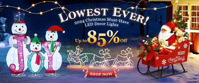 Christmas LED & 3D DECOR: From $9.97