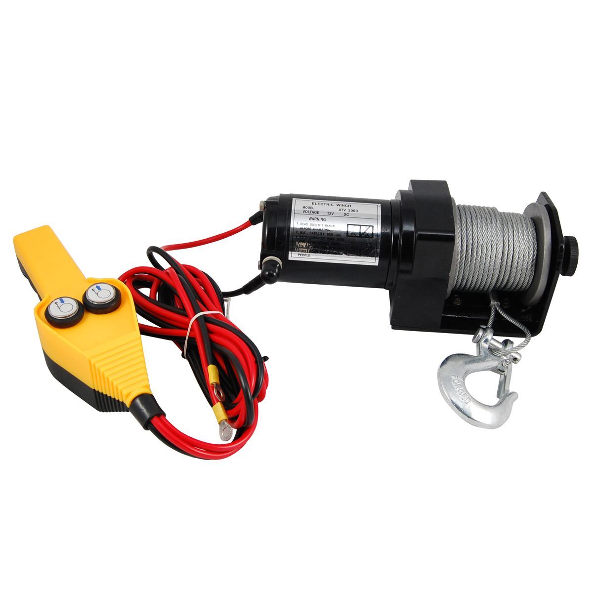 12VOLT 2000LBS/907KG Electric Winch Pack