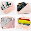 5pcs Packing Cube Pouch Suitcase Clothes Storage Bags Travel Luggage Organizer - Pink