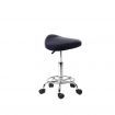 Saddle PU Swivel Salon Stool - Black